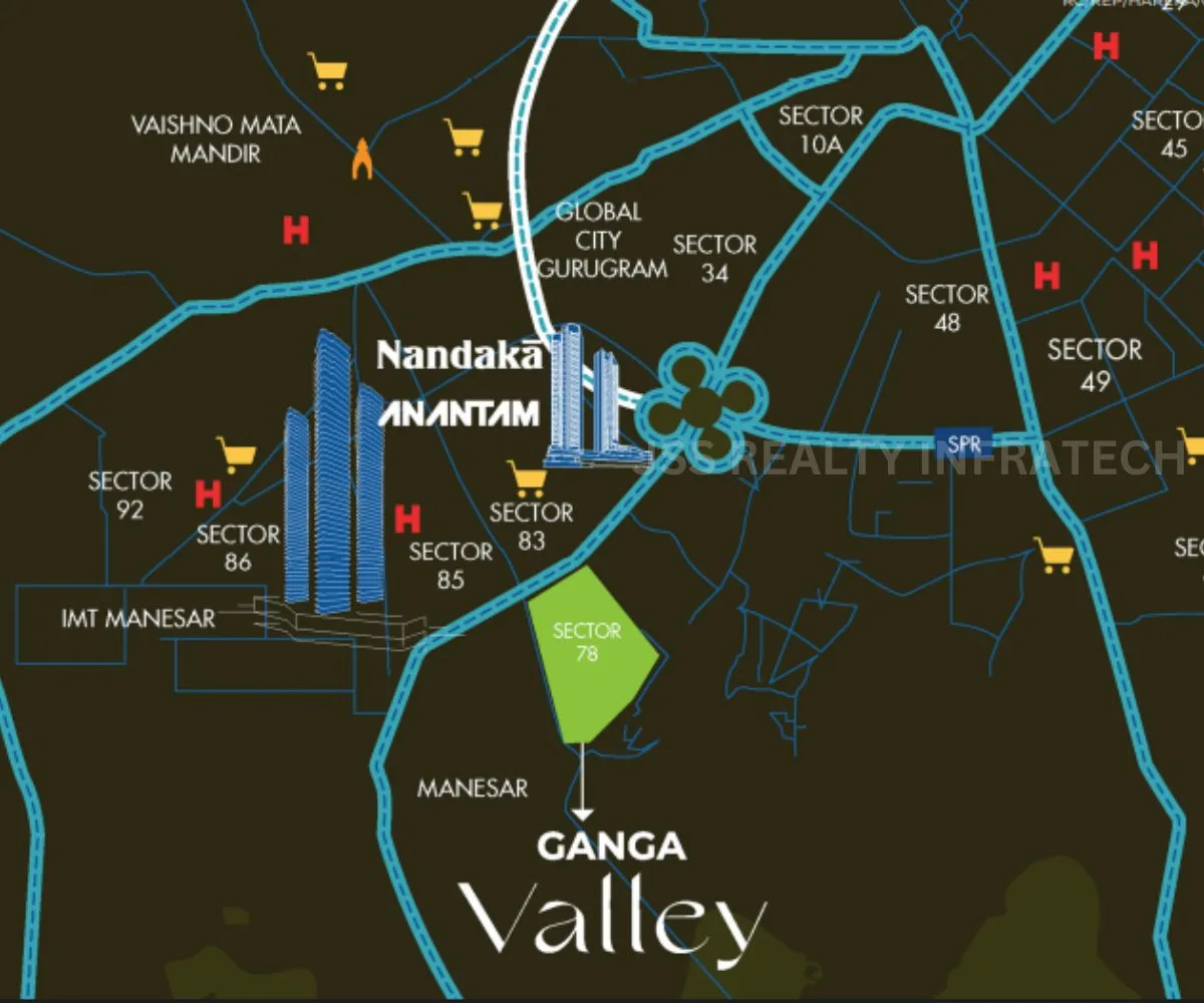 Ganga Valley Sector 78 map view